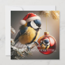 New Year's card with a bird