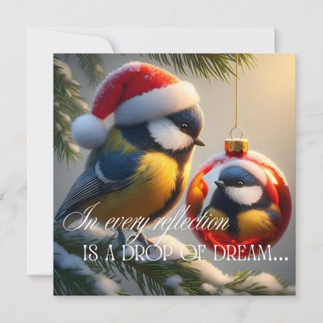 New Year's card with a bird (Vorderseite)