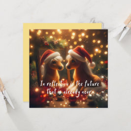 New Year's card with a cute horse