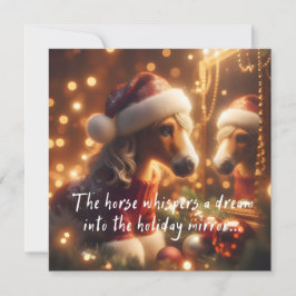 New Year's card with a cute horse