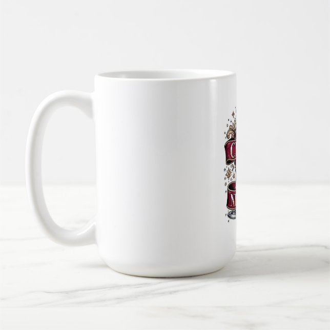 New Year's Champagne T-Shirt, Premium Ornate Toast Kaffeetasse (Links)