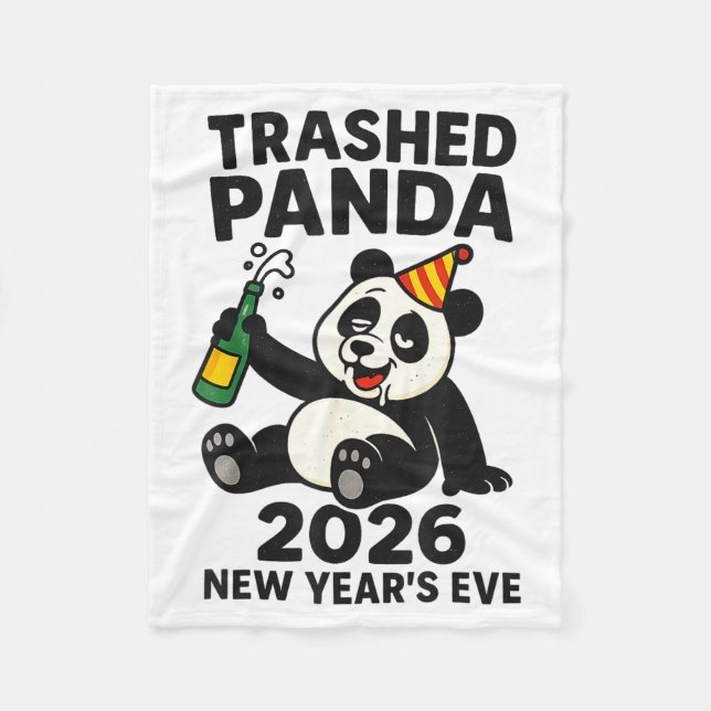 New Years Eve 2026 Trashed Panda Premium  Fleecedecke (Vorderseite)