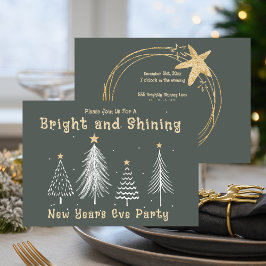 New Years Eve Bright and Shining Holiday Party Feiertagskarte