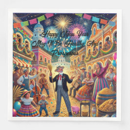 New Year's Eve Celebration El Año Viejo Serviette