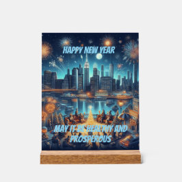 New Year's Eve in New York City Acrylschild