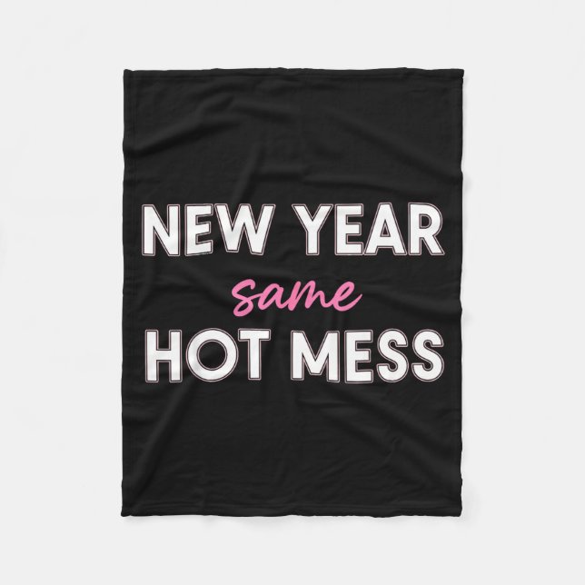 New Years Eve Outfits Women, Funny New Year Same M Fleecedecke (Vorderseite)