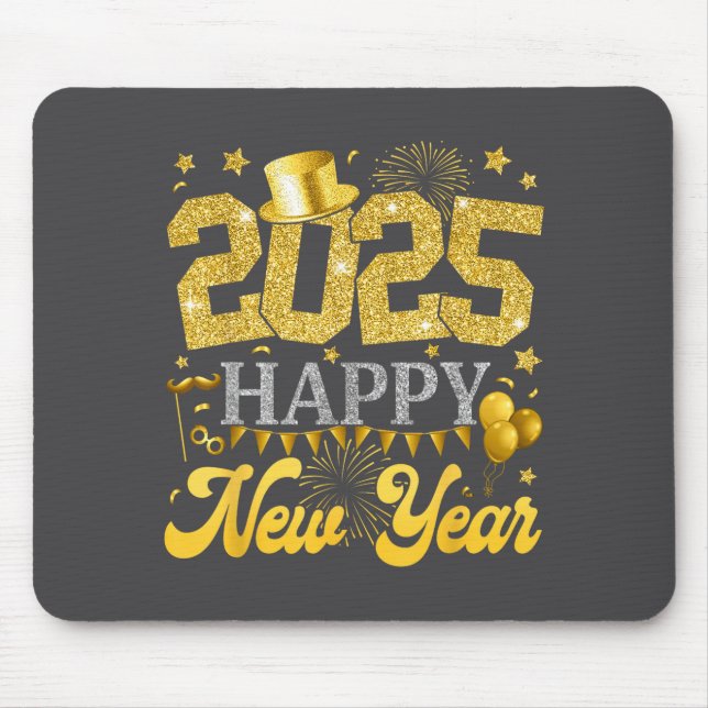 New Years Eve Party Supplies 2025 Happy New Year F Mousepad (Vorne)