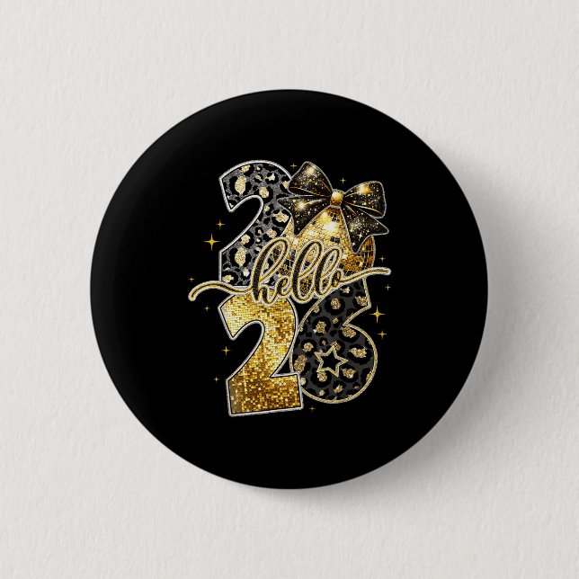 New Years Eve Party Supplies 2026 Happy New Year F Button (Vorderseite)