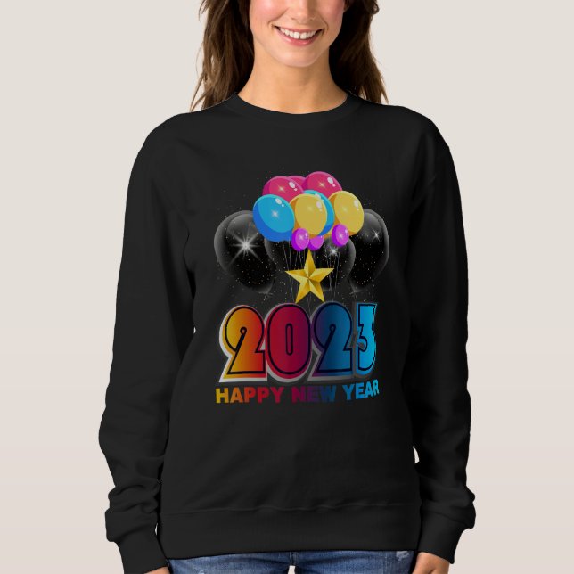 New Years Eve Party Supplies Kids NYE 2023 Happy N Sweatshirt (Vorderseite)