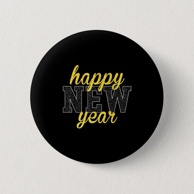 New Years Eve Party Supplies Nye Matching Happy Ne Button (Vorderseite)