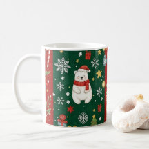 New Year's print, bear, Christmas tree, fox, bird,