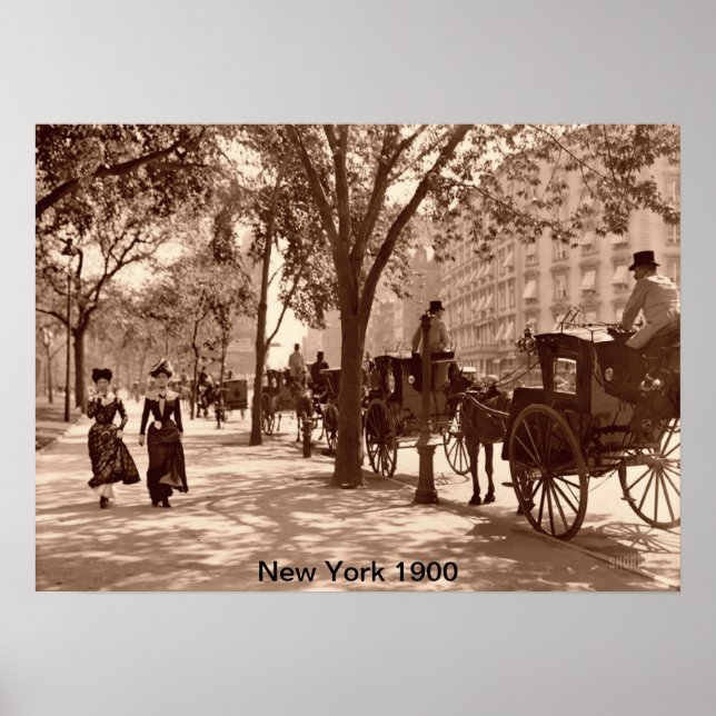 New York 1900 Print Poster (Vorne)