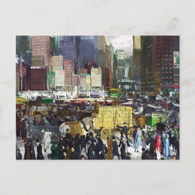 New York 1911 Gemälde von George Bellows Postkarte (Vorderseite)