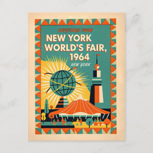 New York 1964 Welt Retro-Messe Postkarte