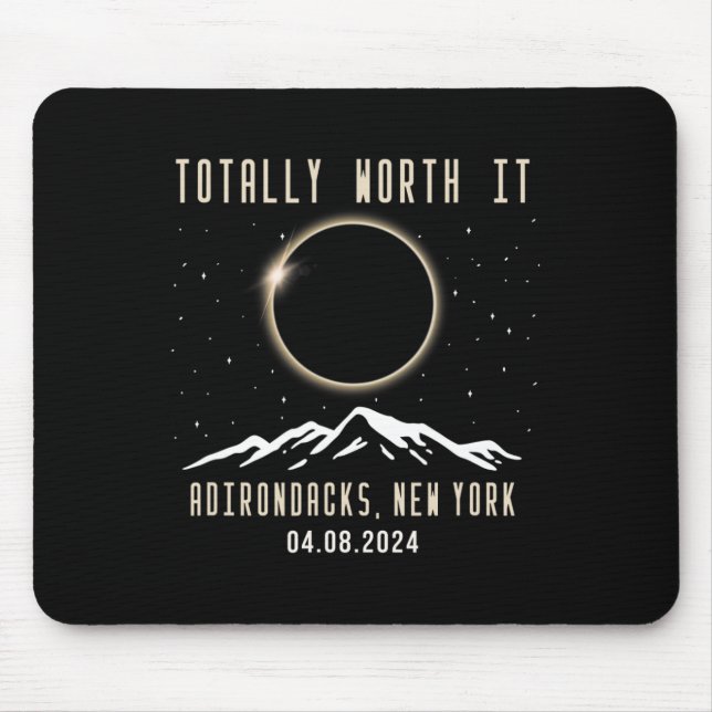 New York 2024 Total Solar Eclipse 1 Mousepad (Vorne)
