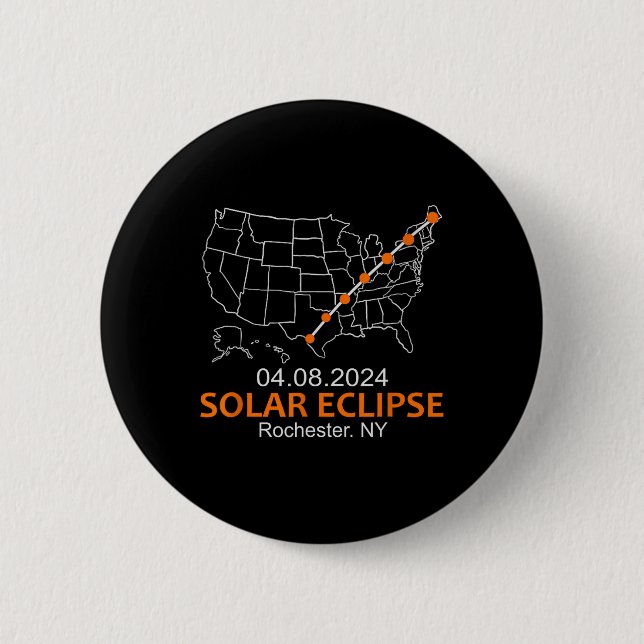 New York 2024 Total Solar Eclipse Button (Vorderseite)