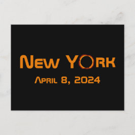 New York 2024 Total Solar Eclipse Postkarte
