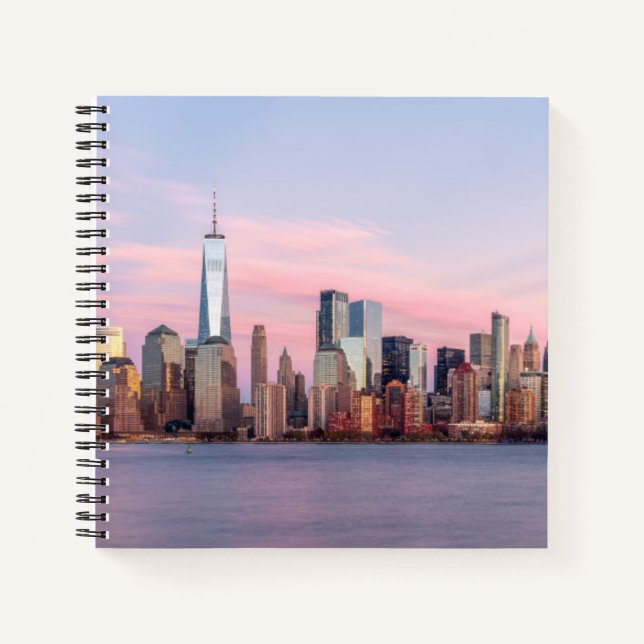 New York Abend Skyline Notizbuch (Vorderseite)