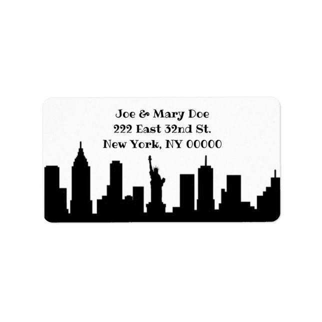 "New York"-Adressbücher Adressaufkleber (Vorne)