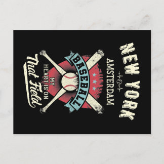 New York Amsterdam Baseball Postkarte