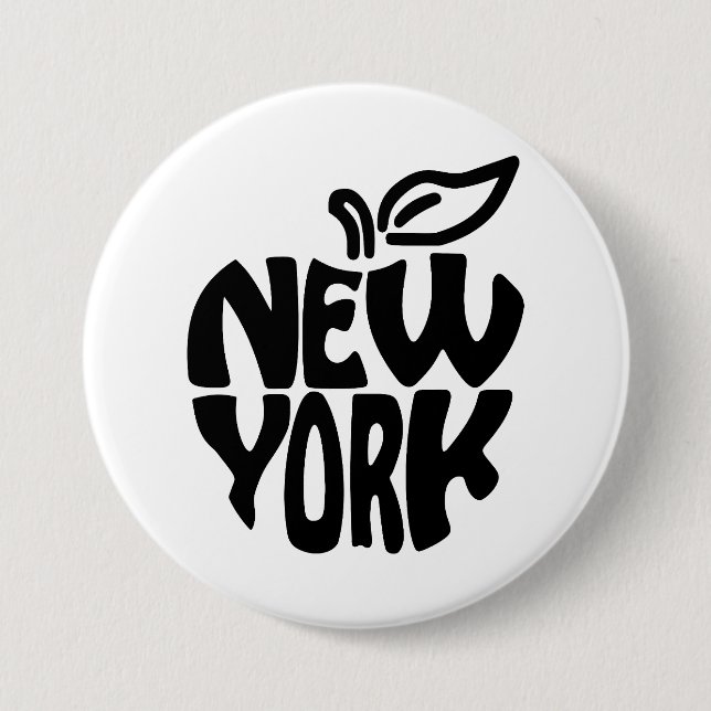 New York Apfel Button (Vorderseite)