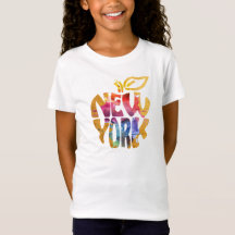 New York Apple, NYC. Aquarell-Kalligraphie Art.