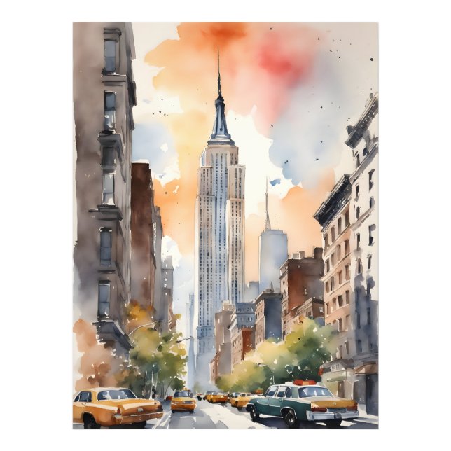 New York Aqucolor Art Fotodruck (Vorne)