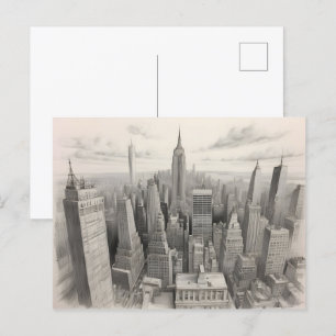 New York Aqucolor Art Postkarte