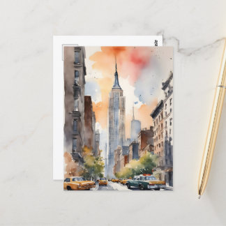 New York Aqucolor Art Postkarte