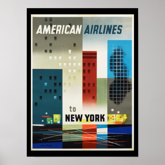 New York Art Deco Vintage Poster (Vorne)