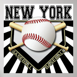 NEW YORK BASEBALL POSTER DRUCKEN