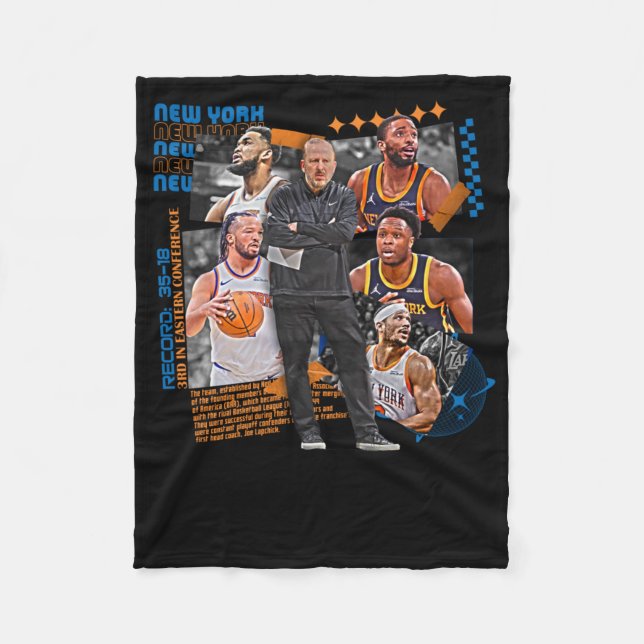 New York Basketball Team Squad Design Fleecedecke (Vorderseite)