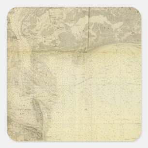 New York Bay, Hafen Quadratischer Aufkleber