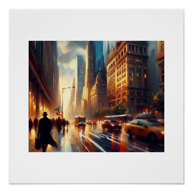 New York bei Nacht, Poster (Vorderseite)