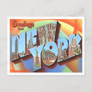 New York Big Letters Postkarte