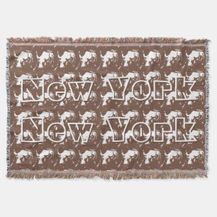 New York Blanket NYC Bull Statue Souvenir Blanket Decke