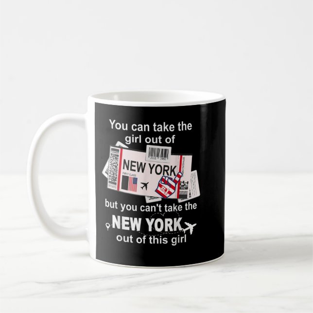 New York Boarding Pass - New York Girl Kaffeetasse (Links)