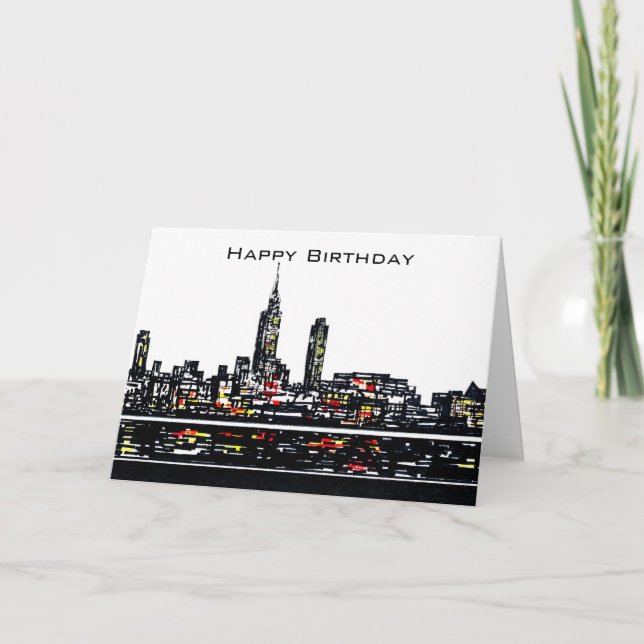 New York Bonne carte d'anniversaire (Devant)