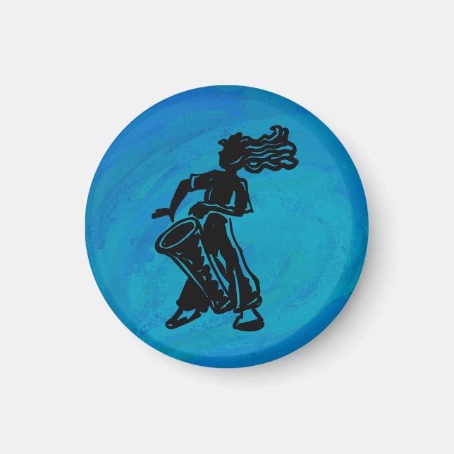 New York Boogie Nights Drum Blue Magnet (Vorne)