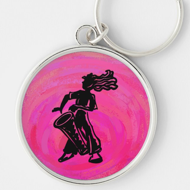 New York Boogie Nights Drum Hot Pink Schlüsselanhänger (Vorne)