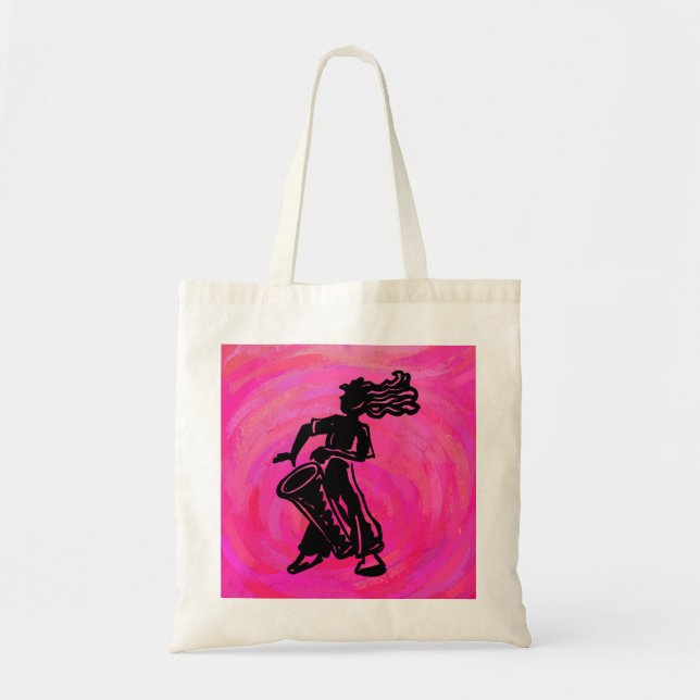 New York Boogie Nights Drum Hot Pink Tragetasche (Vorne)