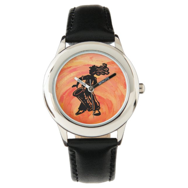 New York Boogie Nights Drum Orange Armbanduhr (Vorderseite)