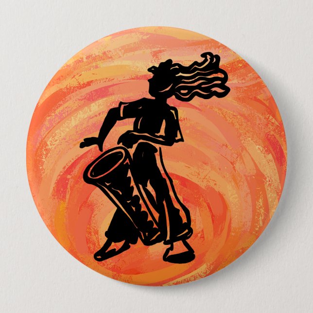 New York Boogie Nights Drum Orange Button (Vorderseite)