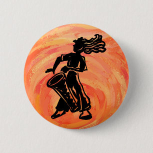 New York Boogie Nights Drum Orange Button