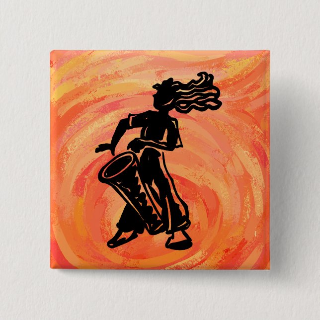 New York Boogie Nights Drum Orange Button (Vorderseite)