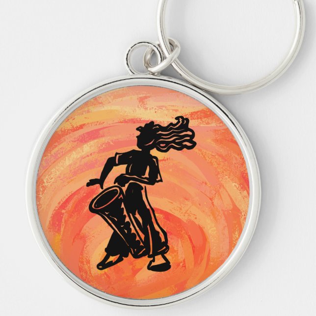 New York Boogie Nights Drum Orange Schlüsselanhänger (Vorne)