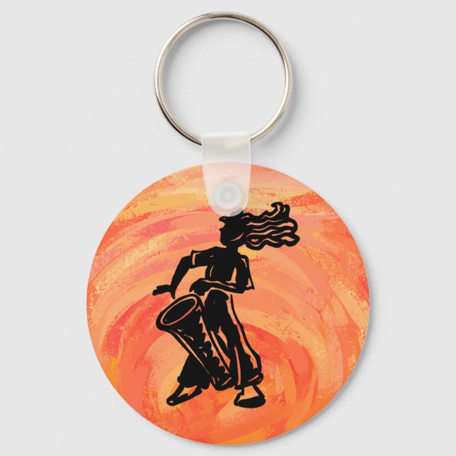 New York Boogie Nights Drum Orange Schlüsselanhänger (Vorderseite)