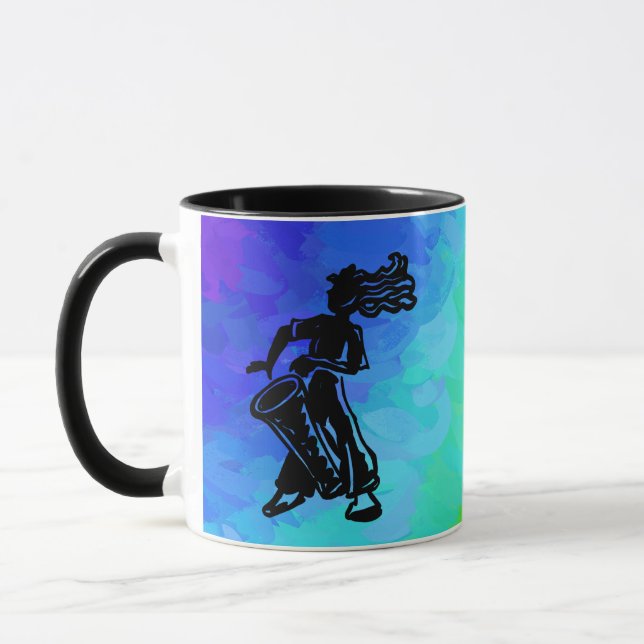 New York Boogie Nights Drum Rainbow Tasse (Links)