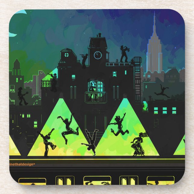 New York Boogie Nights Getränkeuntersetzer (Vorderseite)