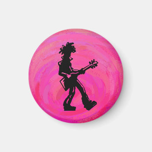 New York Boogie Nights Gitarre Hot Pink Magnet